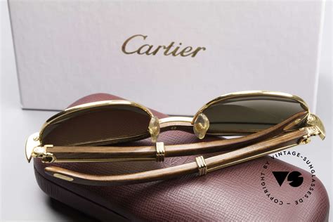 cartier bubinga wood sunglasses|Vintage Cartier Sunglasses .